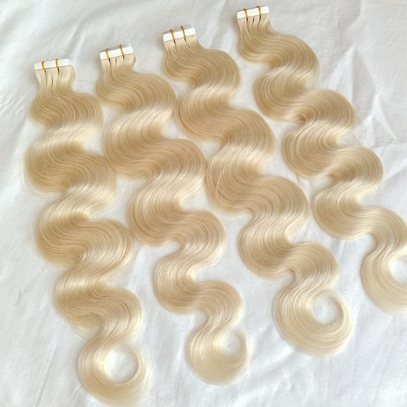 Body Wave Human Hair #613 Blonde Tape In  (20pcs/50grams)